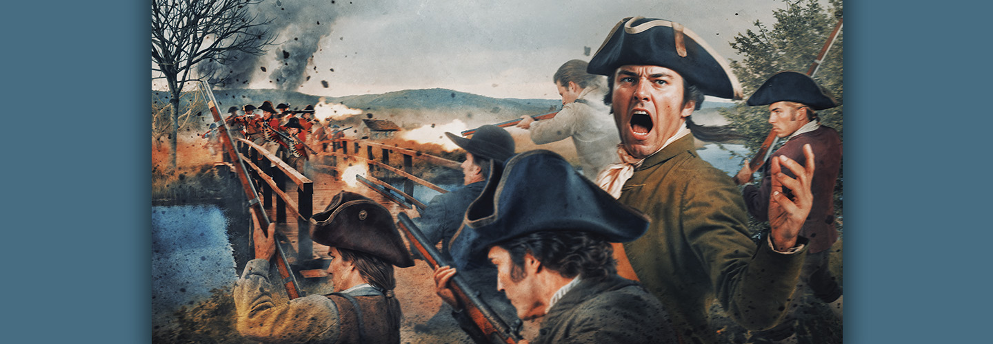Image of soldiers fighting during the American Revolution